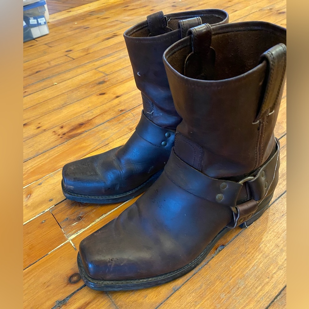 Frye Dark Brown Leather Boots - Picture 2 of 10
